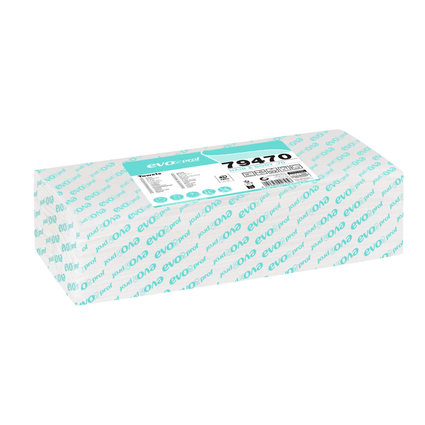 CELTEX Hair and Body wipes, Airlaid, 50pcs