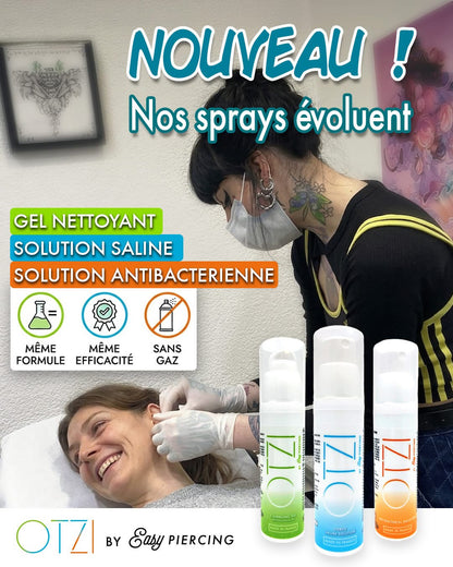 OTZI Piercing DUO PACK Saline Solution + Antibacterial Solution