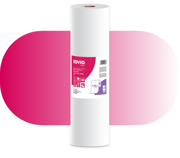 SOVIO Paper Roll for Studio Beds - 100cm x 50m, 130 sheets, 2 layers